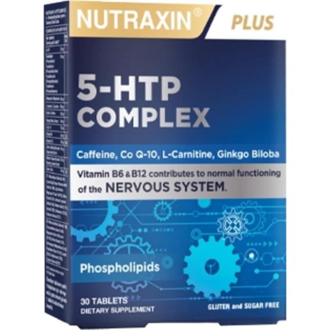 Nutraxin 5-HTP Kompleksi Takviye Edici Gıda - 30 Tablet, Kafein, Koenzim Q10, L-Karnitin ve Ginkgo Biloba İçerir, Türkiye Menşeli