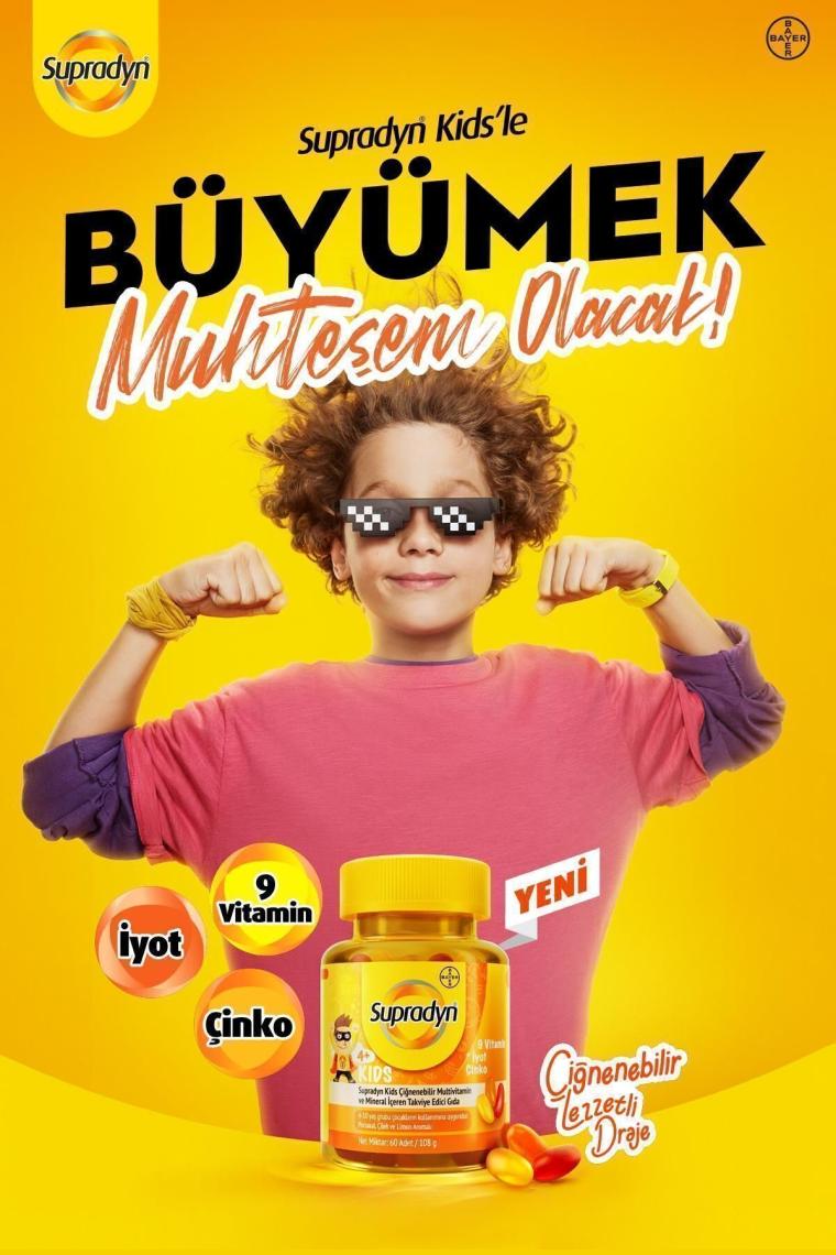 Supradyn Kids Multivitamin Ve Mineral Içeren Çiğnenebilir 60 Tablet 2 Adet