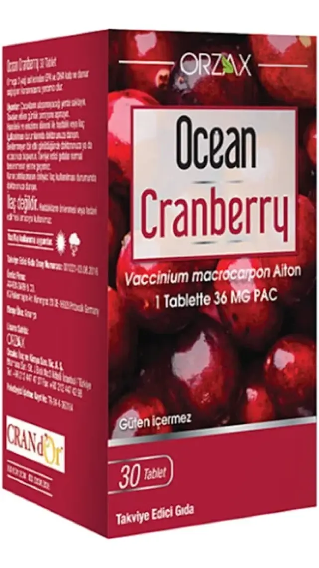 Orzax Ocean Cranberry Turna Yemişi 30 Kapsül