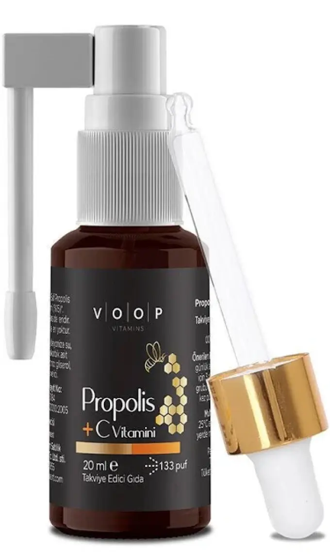 Voop Propolis C Vitamini Sprey-damla - 20 ml | Bağışklık Sistemi Güçlendirici