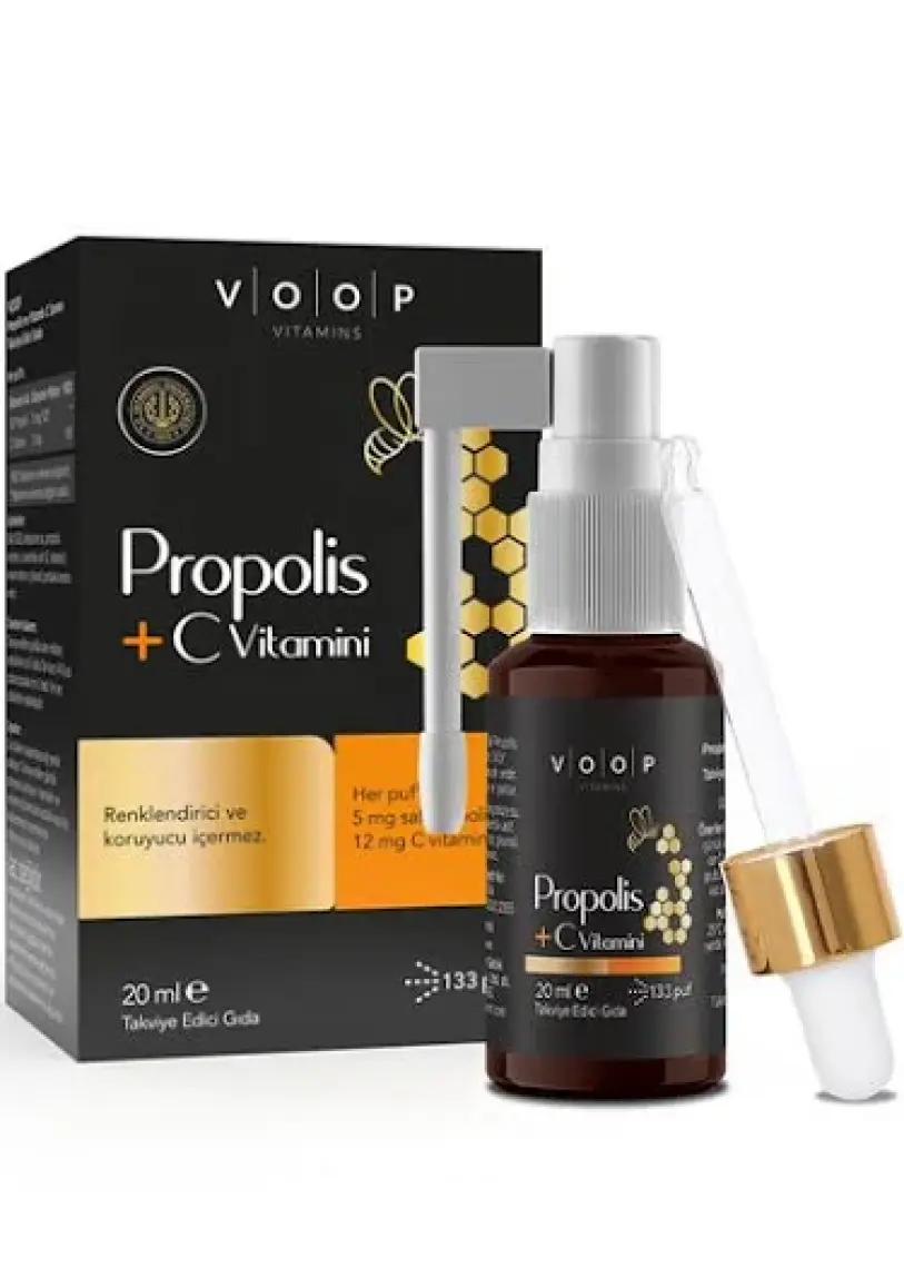 Voop Propolis C Vitamini Sprey-damla - 20 ml | Bağışklık Sistemi Güçlendirici