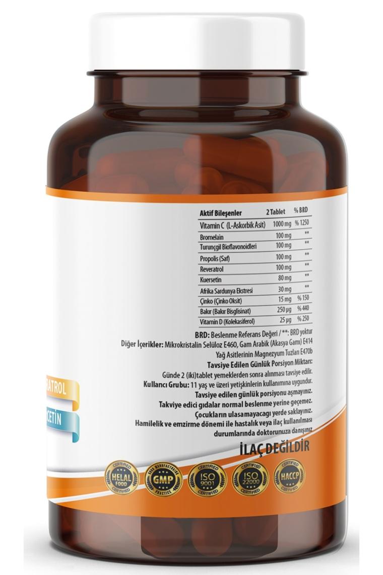 Ncs Vitamin C Çinko Propolis Vitamin D Resveratrol 120 Tablet