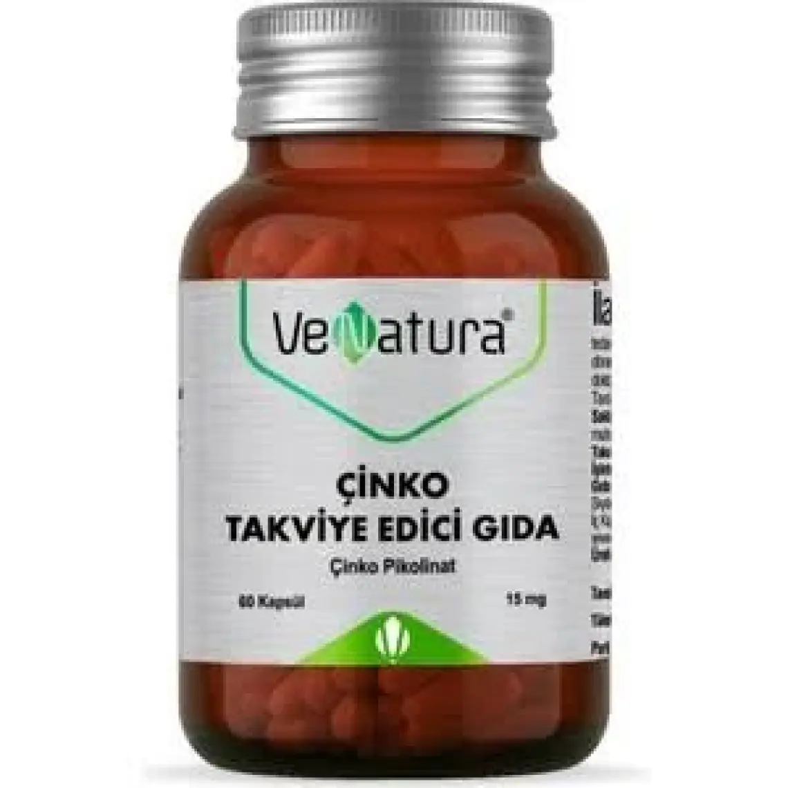 Venatura Çinko Pikolinat Takviye Edici Gıda 60 Kapsül
