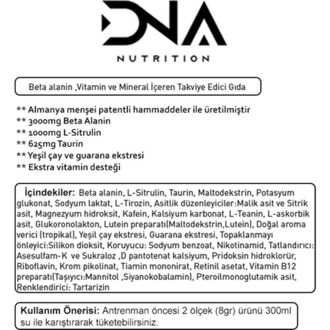 Dna Nutrition Big Pmp Pre-Workout 240gr Tropik Meyve Aromalı