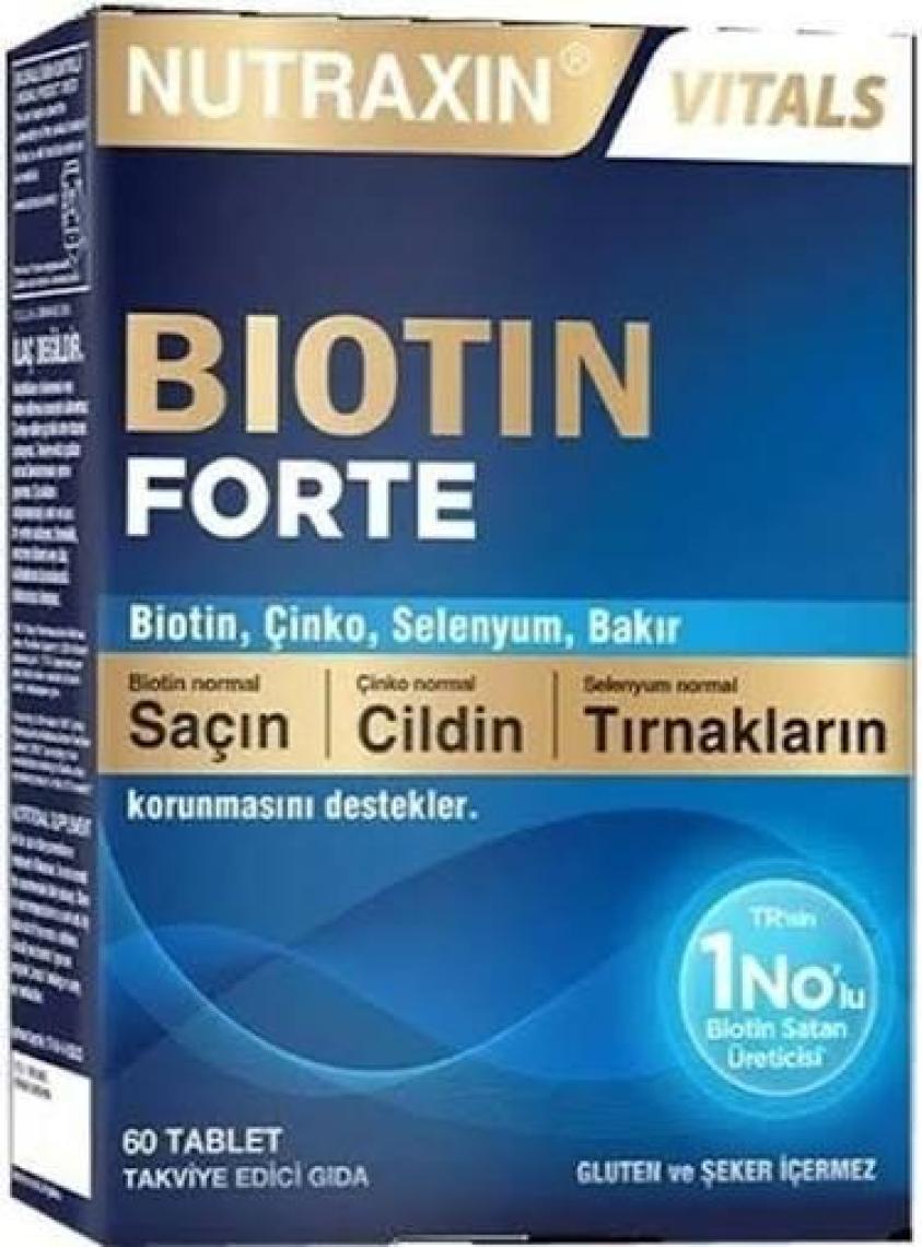 Nutraxin Biotin Forte 60 Tablet Takviye Edici Gıda