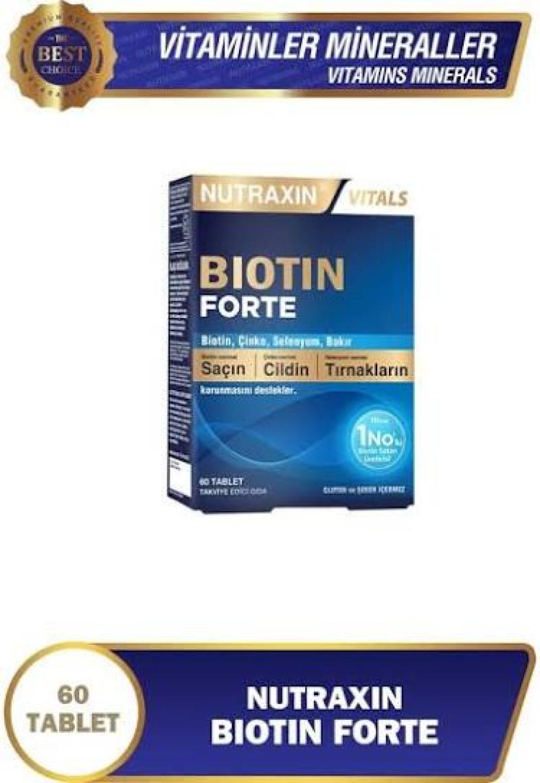 Nutraxin Biotin Forte 60 Tablet Takviye Edici Gıda