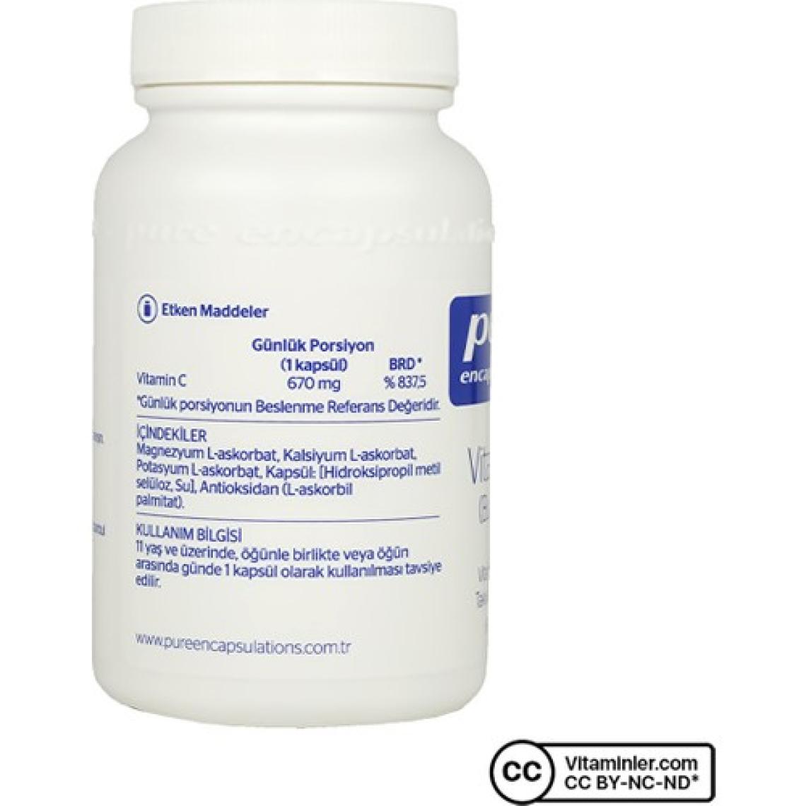 Pure Encapsulations Vitamin C Buffered 60 Kapsül