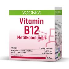 Voonka Vitamin B12 Metilkobalamin Damla/sprey 20 ml