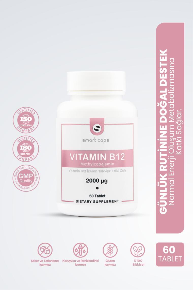 Smartcaps  Vitamin B12 2000 µg / 60 Tablet