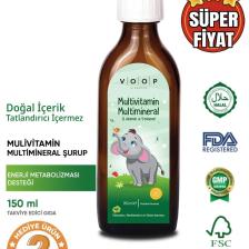 Voop Multivitamin Multimineral Portakal Aromalı Şurup - 150 Ml (11 Vitamin & 5 Mineral)