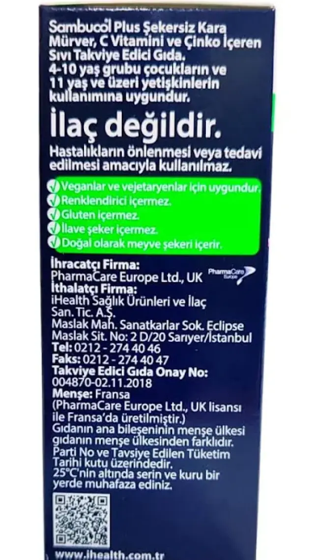 Sambucol Plus Karamürver 120 ml -