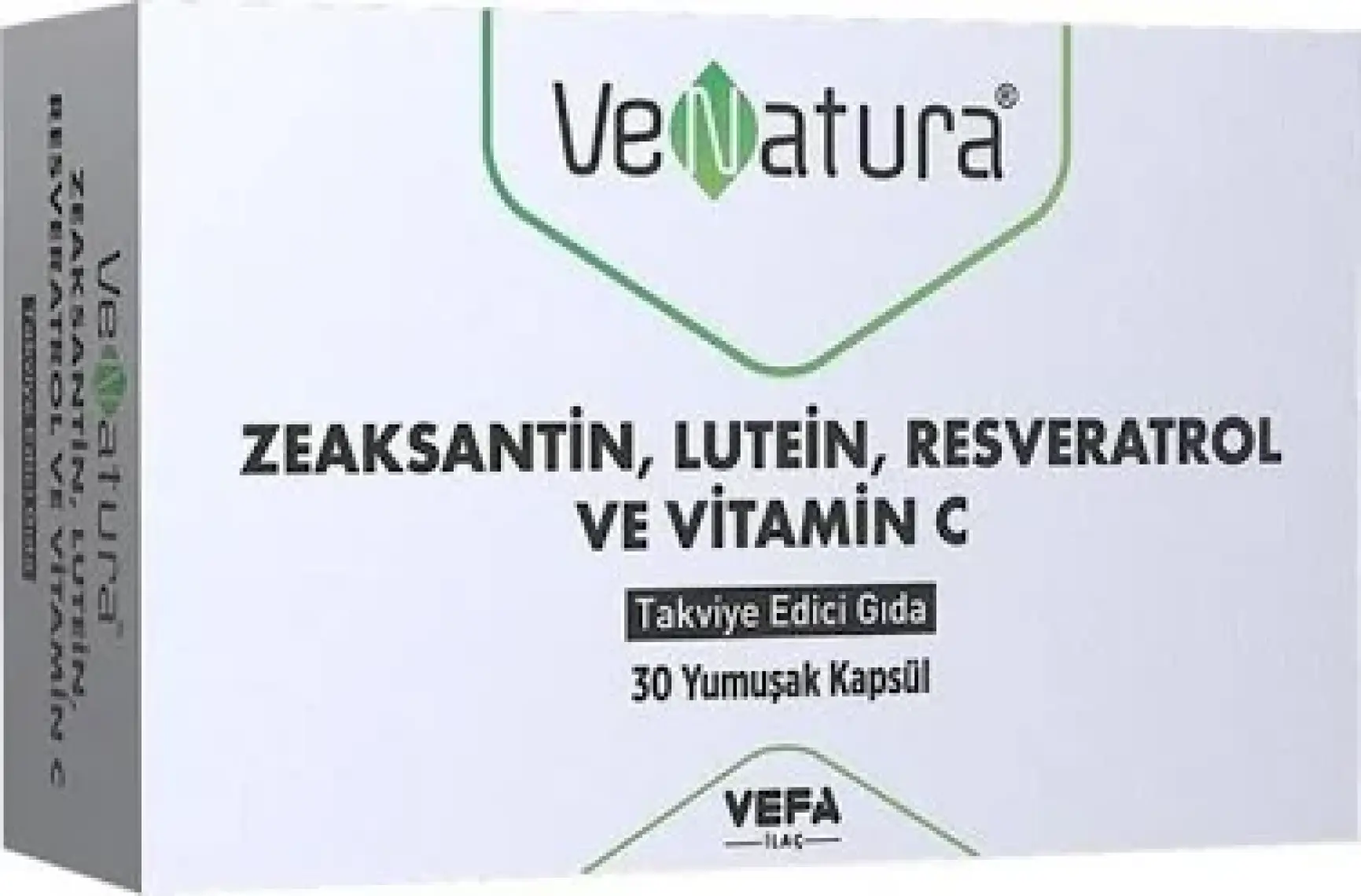 Venatura Zeaksantin, Lutein, Resveratrol ve Vitamin C Takviye Edici Gıda