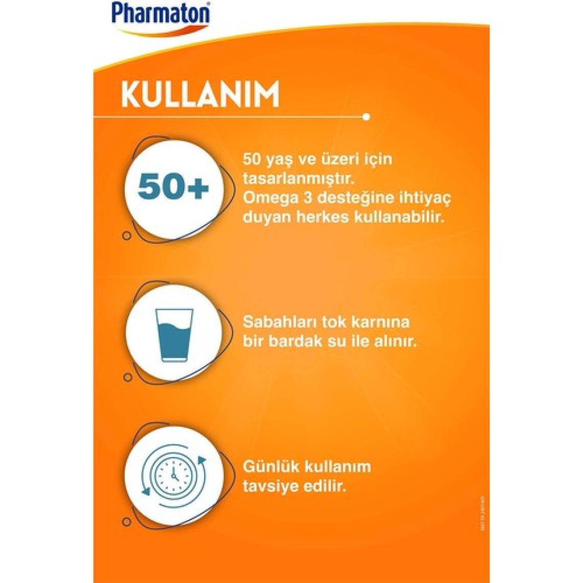Pharmaton 50 Plus 30 Kapsül Omega 3, Multivitamin ve Mineraller 2'li Avantaj Paketi