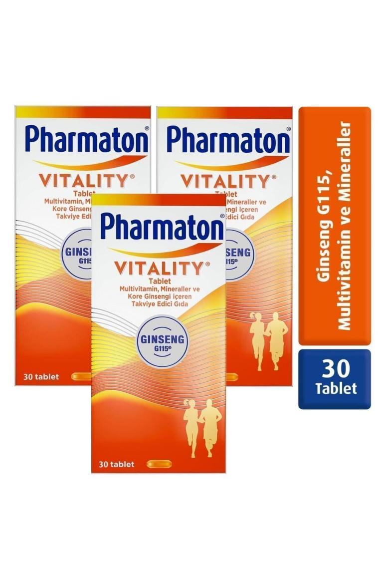 Pharmaton Vitality 30 Tablet 3'lü Paket