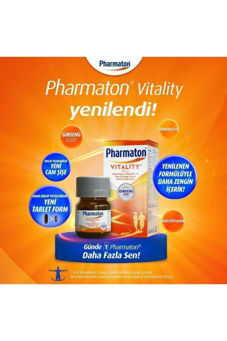 Pharmaton Vitality 30 Tablet 3'lü Paket