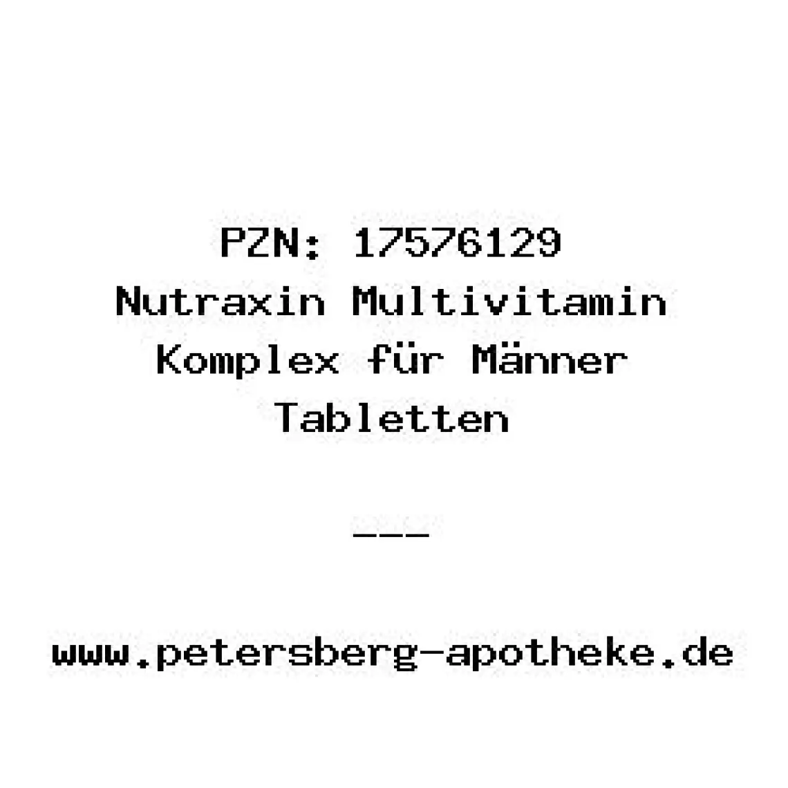 Multivitamin Erkek, Multivitamin & Mineral Complex - Nutraxin 60 Tablet