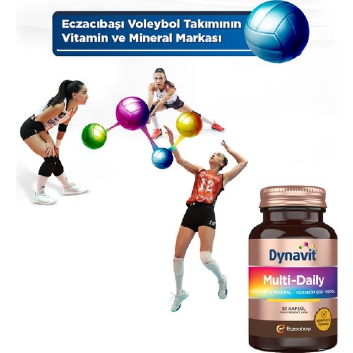 Dynavit Multi-Daily 30 Kapsül - Koenzim Q10, Rhodiola Ekstresi, Multivitamin ve Multimineral