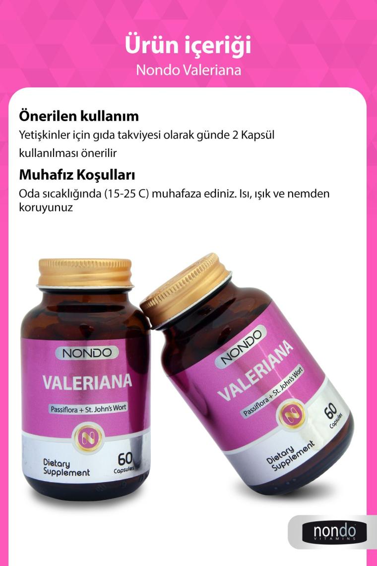 Nondo Valeriana 60 Kapsül