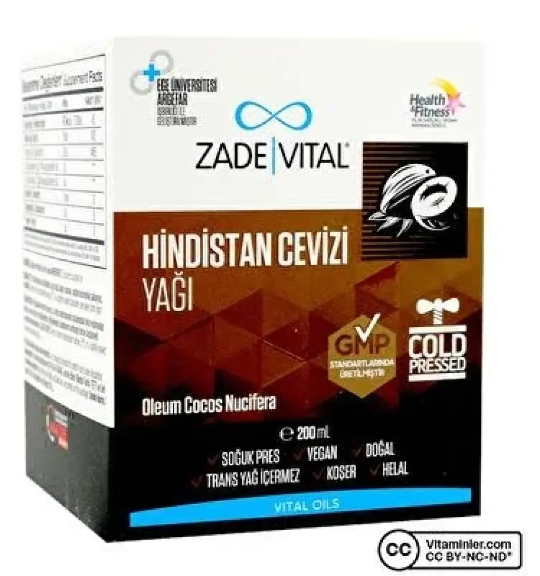 Zade Vital Hindistan Cevizi Yağı 200 ml
