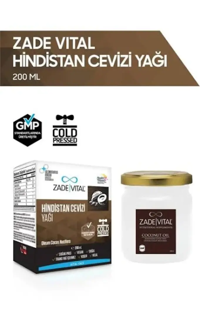 Zade Vital Hindistan Cevizi Yağı 200 ml