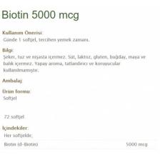 Nature's Bounty Biotin 5000 mcg 72 Kapsül