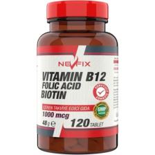 Nevfix Vitamin B12 Folic Acid Biotin 120 Tablet