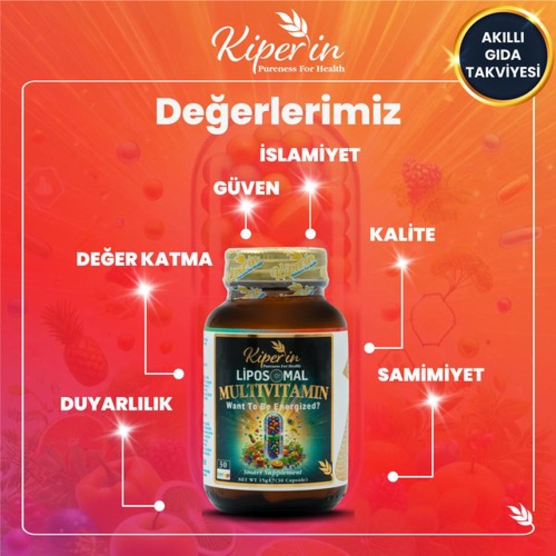 Kiperin Lipozomal Multivitamin 13 Vitamin & 6 Mineral Cilt - Saç - Tırnak & Enerji | Akıllı Gıda Takviyesi