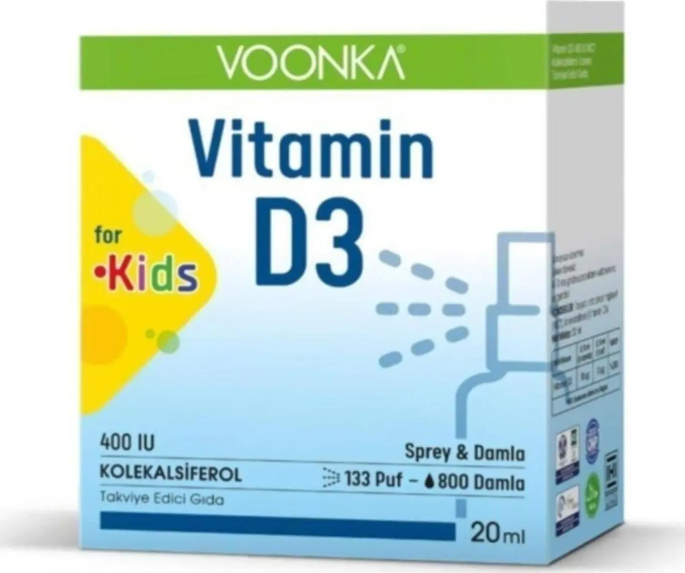 Voonka Vitamin D3 20ML For Kids