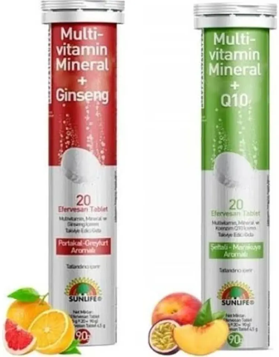Sunlife Multivitamin Ginseng + Multivitamin Q10 2'li Set