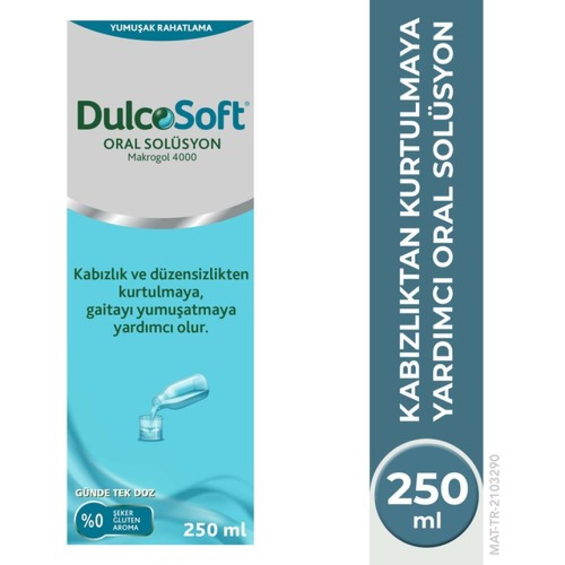 Dulcosoft Aromasız Oral Solüsyon 250 ml - Şekersiz, Glutensiz, Parabensiz ve Renklendiricisiz, Türkiye Menşeli