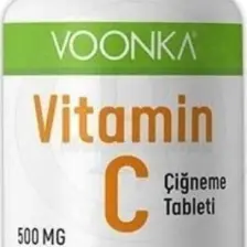 Voonka Vitamin C Portakal Aromalı Çiğneme Tableti 500 mg 60 Tablet