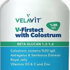 Velavit V-Firstect With Colostrum Takviye Edici Gıda 30 Kapsül