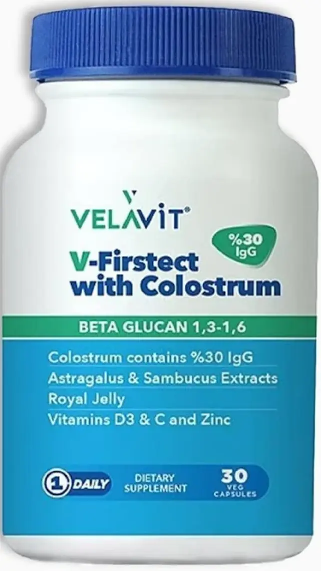 Velavit V-Firstect With Colostrum Takviye Edici Gıda 30 Kapsül