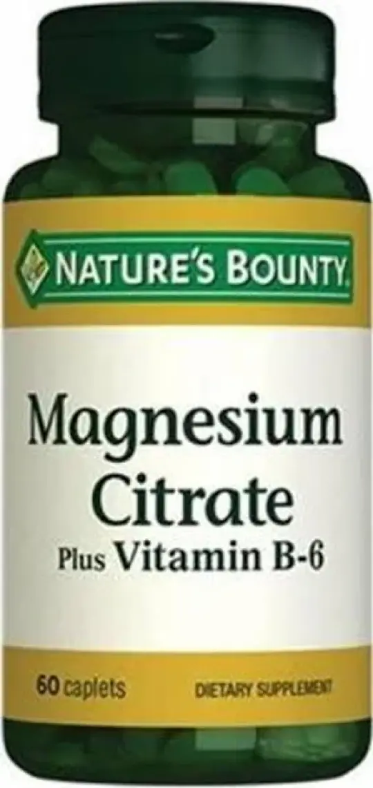 Nature's Bounty Magnesium Citrate Plus Vitamin B6 60 Kaplet