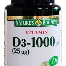 Nature's Bounty Vitamin D3 1000 IU 100 Softgel
