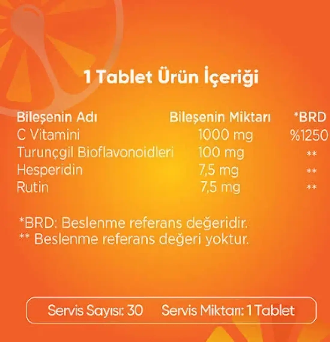 Voop C Vitamini 1000 Mg - 30 Tablet