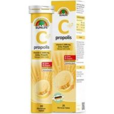 Sunlife Vitamin C Çinko ve Propolis 20 Efervesan Tablet