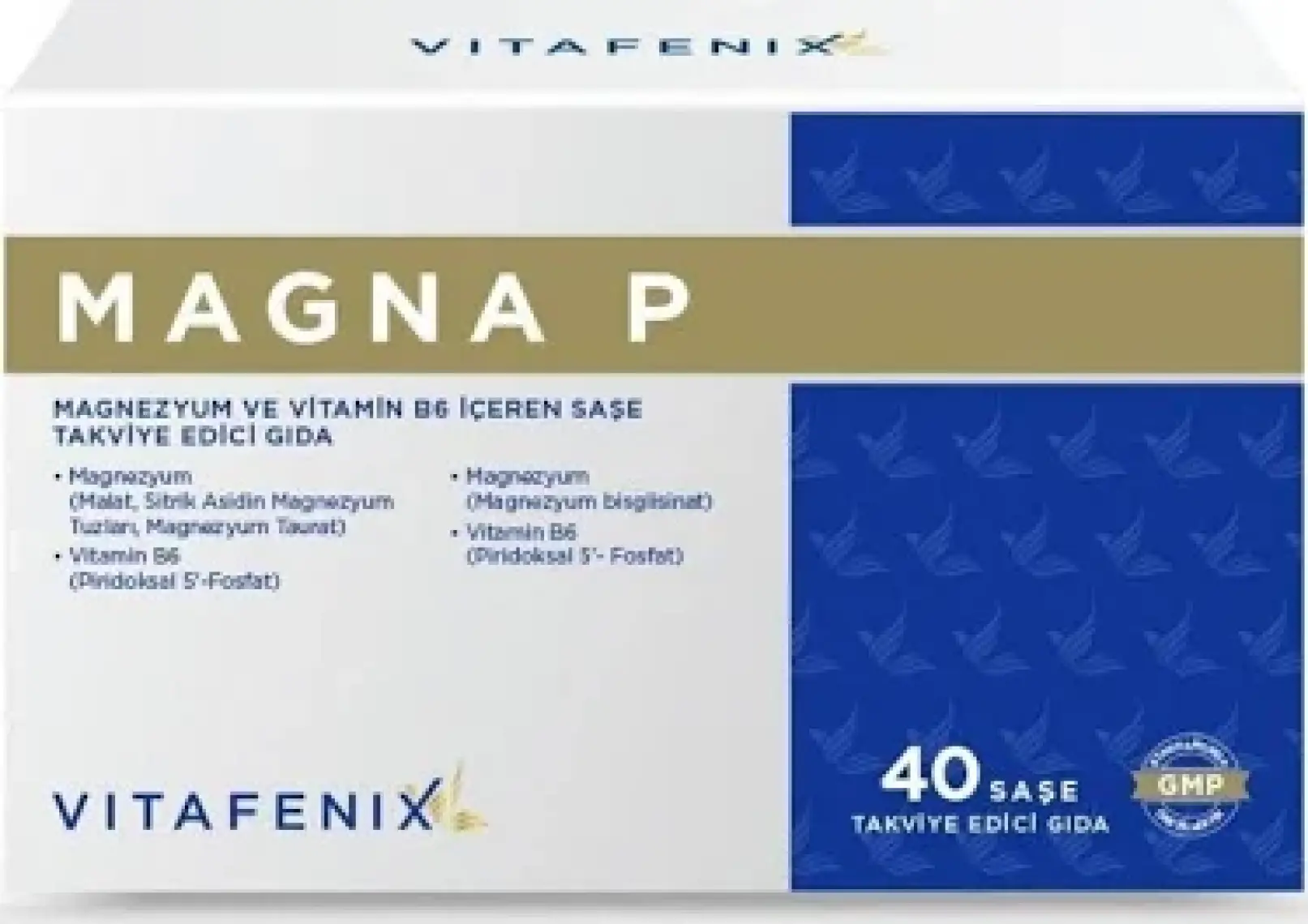 Vitafenix Magna P Magnezyum Ve Vitamin B6 Içeren Takviye Edici Vegan Gıda 60 Saşe