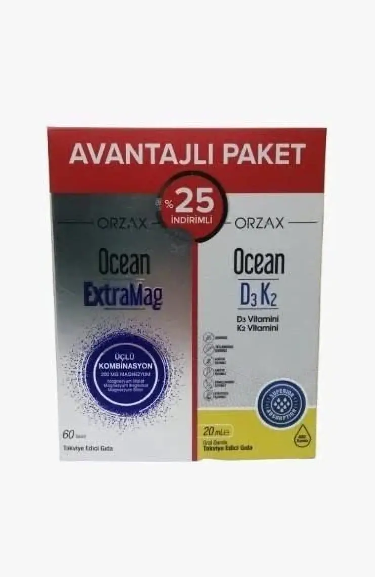 Ocean Extramag 60 Tablet + Ocean D3 K2 20 ml %25  Kofre 8697595874011