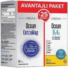 Ocean Extramag 60 Tablet + Ocean D3 K2 20 ml %25  Kofre 8697595874011
