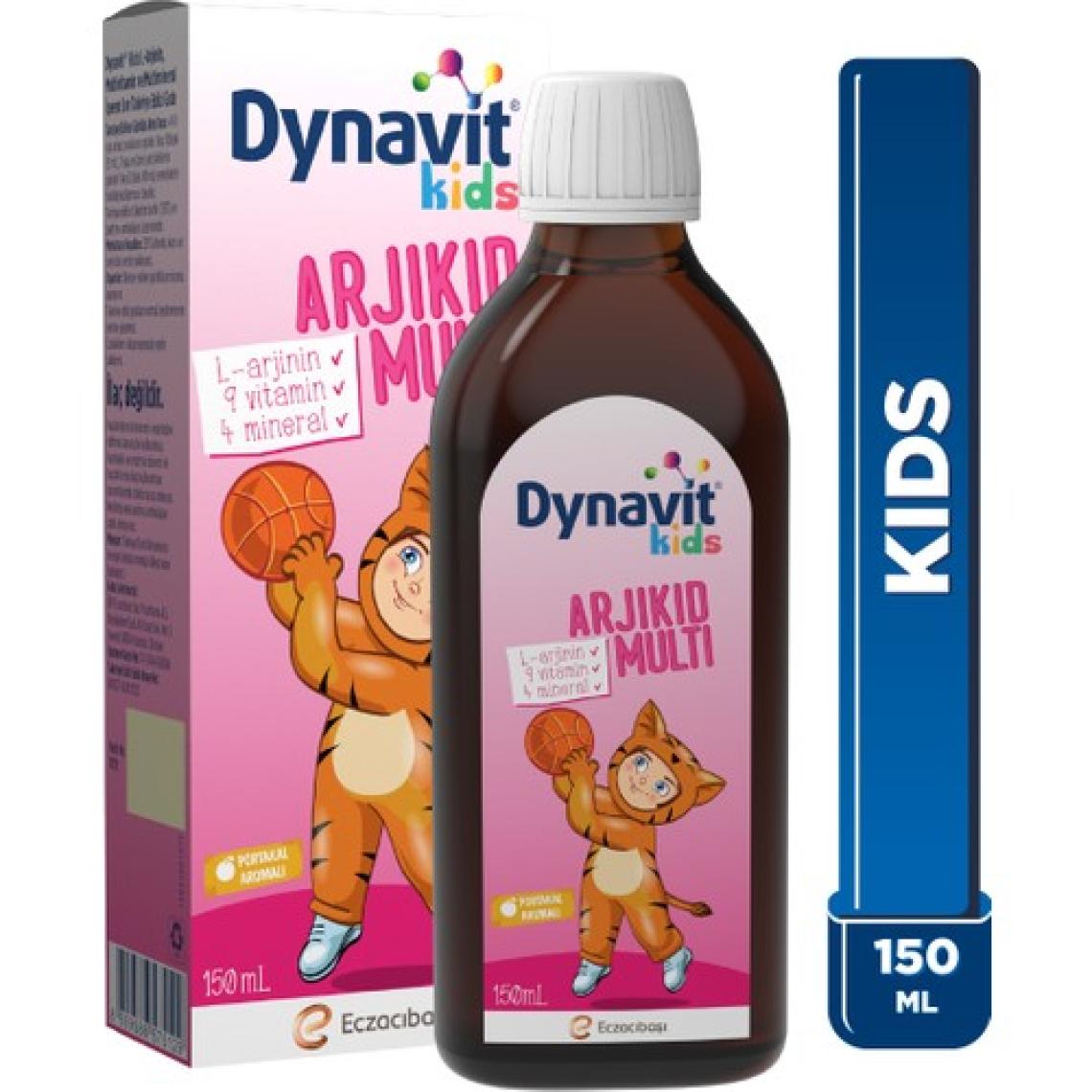 Dynavit Kids Arjikid Multi Şurup 150 mL - L-Arjinin, B Vitaminleri, D Vitamini, Folik Asit, Çinko