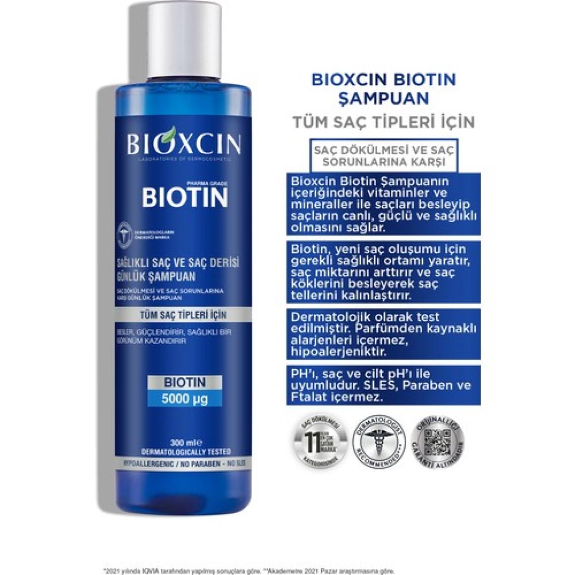 Bioxcin Biotin 5000 mg + Çinko 15 mg 60 Tablet + 300 ml Şampuan Hediyeli