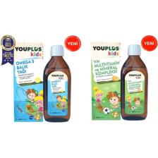 Youplus Kids Vm Multivitamin ve Mineral Kompleksi 150 ml + Youplus Kids Omega-3 150 ml
