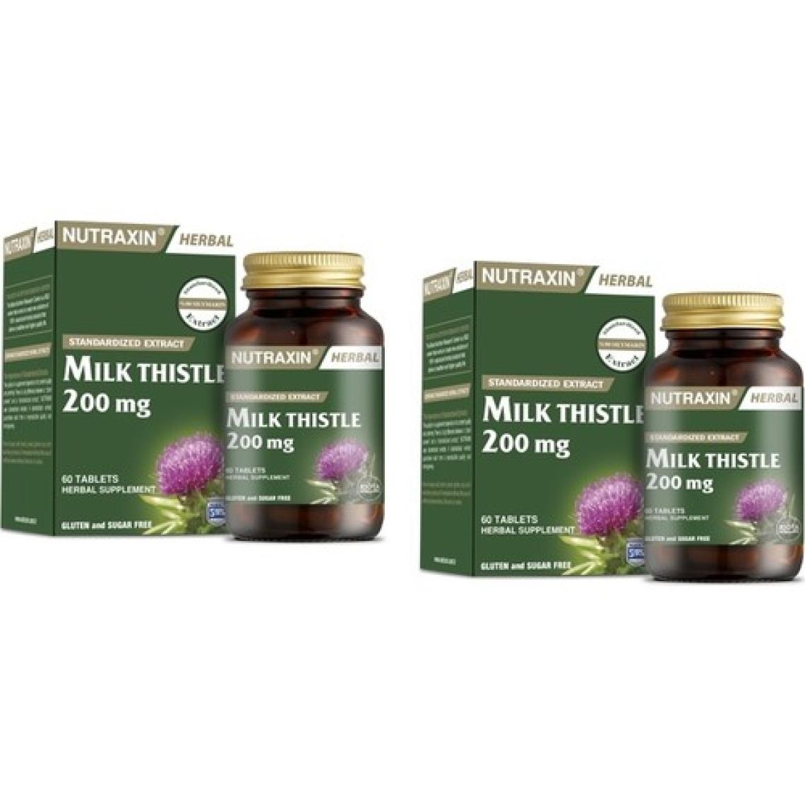 Nutraxin Milk Thistle 200 Mg 60 Tablet x 2 Adet