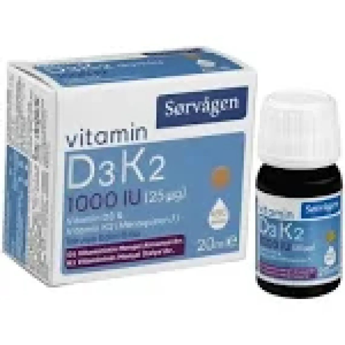 Sorvagen Vitamin D3K2 1000 Iu 20 ml Damla