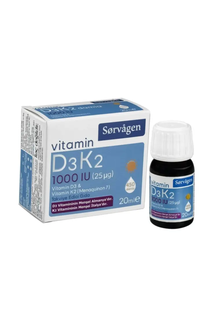 Sorvagen Vitamin D3K2 1000 Iu 20 ml Damla