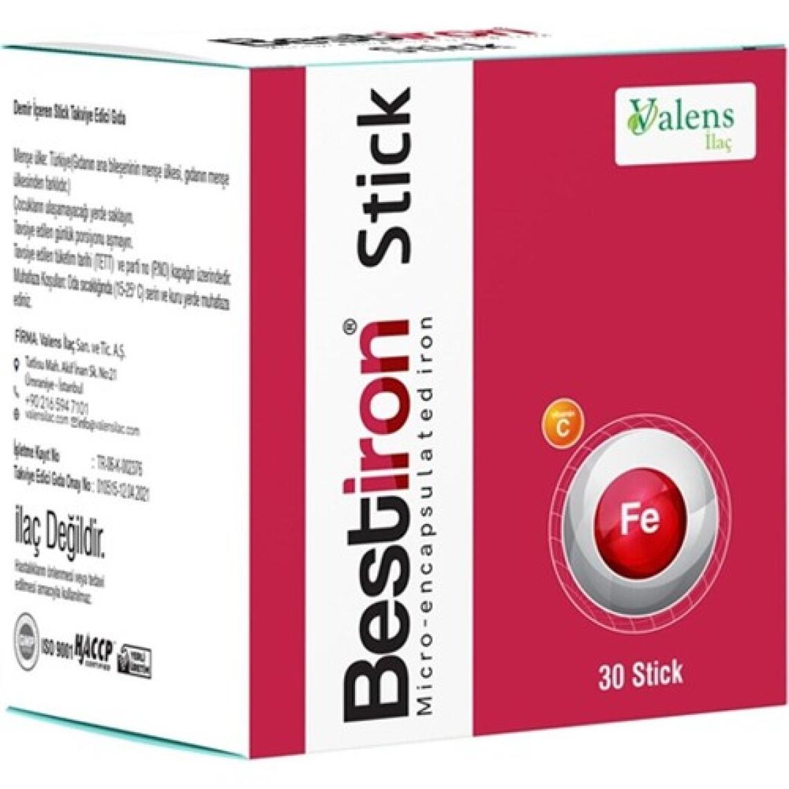 Valens Bestiron Demir Takviye Edici Gıda 30 Stick Saşe