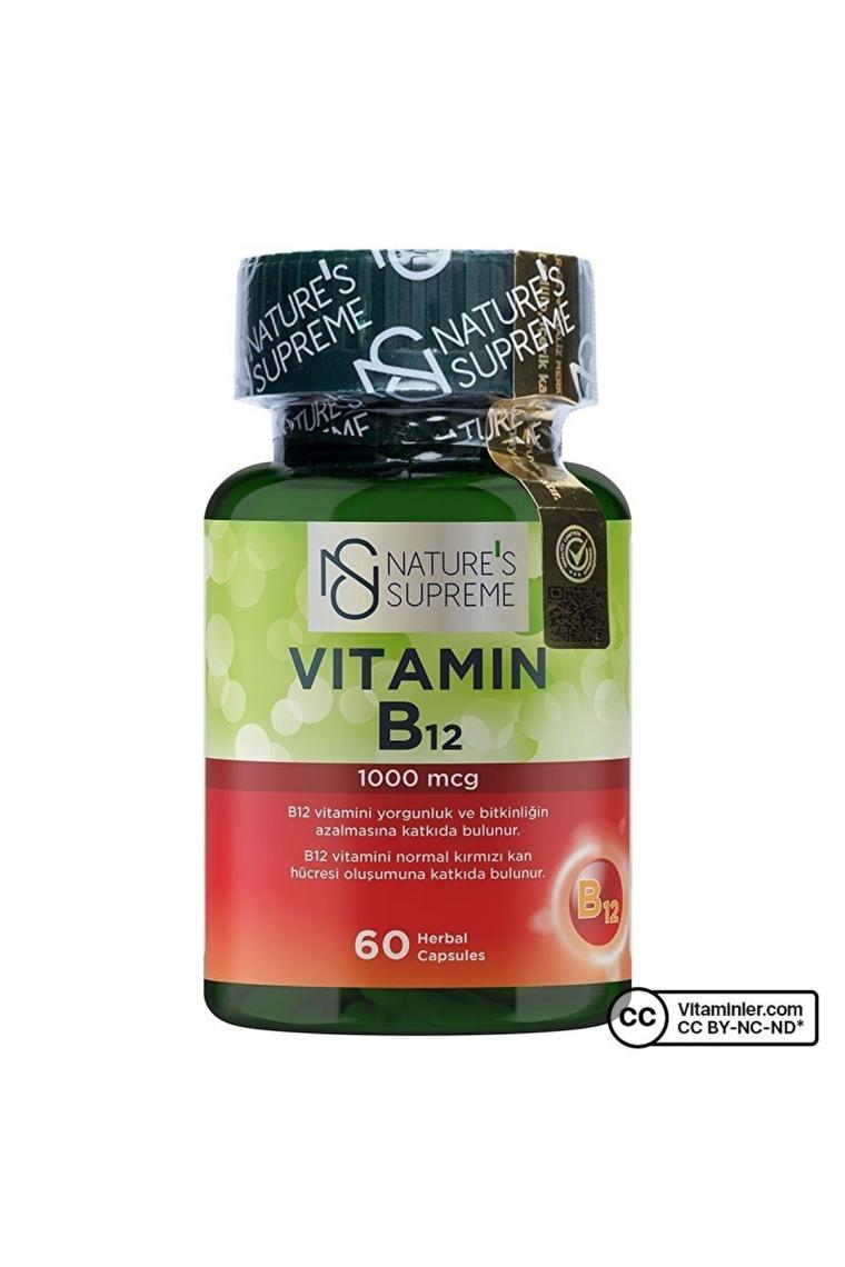 Nature's Supreme Vitamin B12 1000 Mcg 60 Kapsül