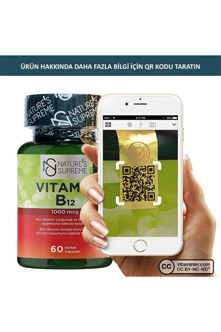 Nature's Supreme Vitamin B12 1000 Mcg 60 Kapsül