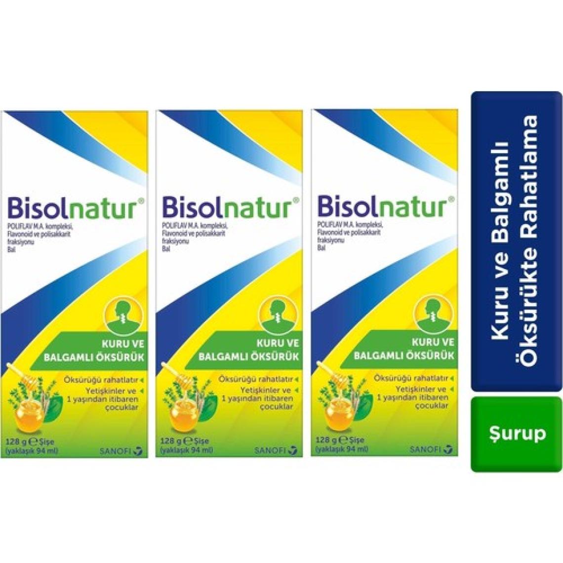 Bisolnatur Bitkisel Şurubu 128 gr 3 Adet